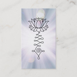 *~*のはすラベンダーの青は治療の霊気エネルギーを放射します 名刺