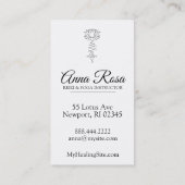 *~*のはすラベンダーの青は治療の霊気エネルギーを放射します 名刺 (裏面)