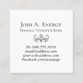 *~*のはす宇宙金ゴールドのオレンジ銀河系の星雲 スクエア名刺 (裏面)