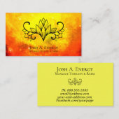 *~*のはす星雲の宇宙金ゴールドのオレンジの銀河系 名刺 (正面/裏面)