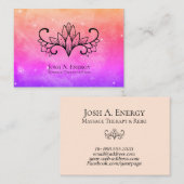 *~*のはす星雲の銀河系の宇宙ピンクのラベンダー 名刺 (正面/裏面)