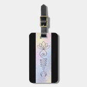 *~*のはす月の神聖な幾何学の記号 ラゲッジタグ (正面縦)