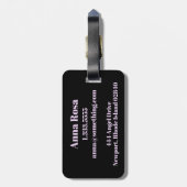 *~*のはす月の神聖な幾何学の記号 ラゲッジタグ (裏面縦)