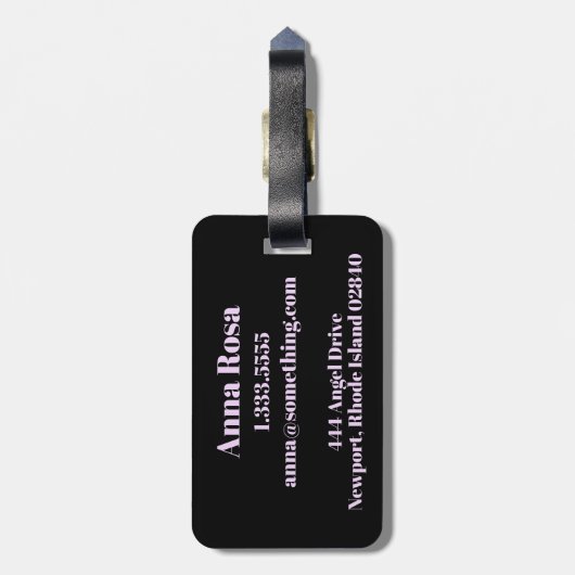 *~*のはす月の神聖な幾何学の記号 ラゲッジタグ (裏面縦)