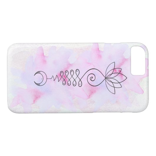 *~*のはす月エネルギー治療師のReikのヨガ Case-Mate iPhoneケース (裏面(横))