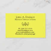 *~*のはす金ゴールドの銀河系の星雲の宇宙オレンジ 名刺 (裏面)