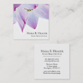 *~*のはす霊気のヨガの治療師のマッサージ スクエア名刺 (正面/裏面)