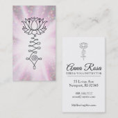 *~*のはす霊気エネルギー治療の輝き光線 名刺 (正面/裏面)