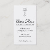 *~*のはす霊気エネルギー治療の輝き光線 名刺 (裏面)