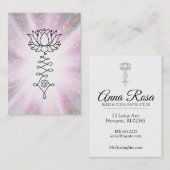 *~*のはす霊気エネルギー治療の輝き光線 名刺 (正面/裏面)