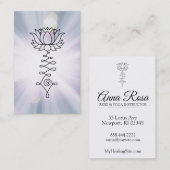 *~*のはす青いラベンダーは霊気の治療エネルギーを放射します 名刺 (正面/裏面)