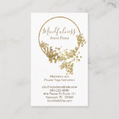 *~*のはす黙想のヨガのサティの金ゴールドのグリッター 名刺 (裏面)