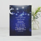 |のひもライトを結婚する夜空 招待状 (スタンド正面)