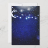 |のひもライトを結婚する夜空 招待状 (裏面)