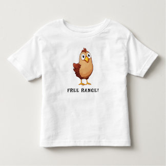 のびのびかわいい茶色のニワトリ トドラーTシャツ