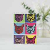 のびポップ・アートのが猫 ポストカード (スタンド正面)