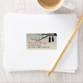 のぶら下がったこうもりむき出し枝はハロウィーンアドレスを減衰 ラベル (インサイチュ)