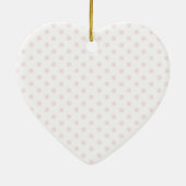 ♥のぶら下がったなオーナメントの♥のかわいい王女のピンクの水玉模様 セラミックオーナメント (裏面)