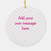 ♥のぶら下がったなオーナメントの♥の特別ないとこの王女のピンク セラミックオーナメント (裏面)