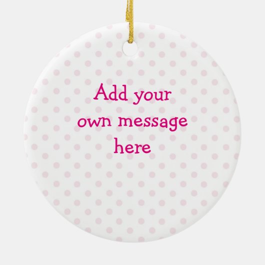 ♥のぶら下がったなオーナメントの♥の特別ないとこの王女のピンク セラミックオーナメント (裏面)