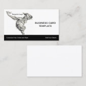 のぶら下がったアウト – Young Orangutan Ape 名刺 (正面/裏面)