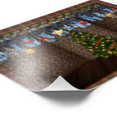 のぶら下がったクリスマスのまわりにフォトプリント フォトプリント            (角)