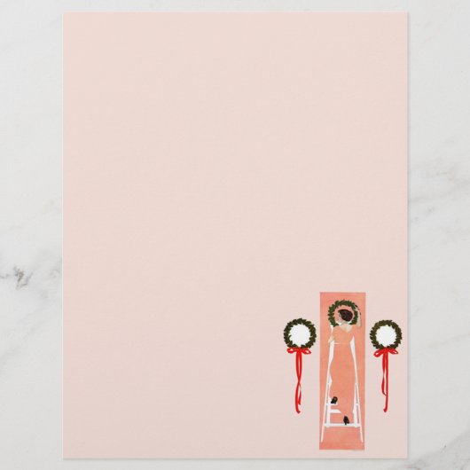 のぶら下がったクリスマスリース紙 (正面)