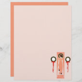 のぶら下がったクリスマスリース紙 (正面/裏面)