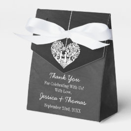 のぶら下がったハートツリーチョーク結婚ボードコレクション フェイバーボックス