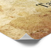 のぶら下がったハートツリーヴィンテージウェディングウェルカム ポスター (角)