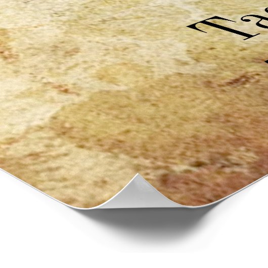 のぶら下がったハートツリーヴィンテージウェディングウェルカム ポスター (角)