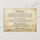 のぶら下がったハートツリーヴィンテージウェディング詳細 エンクロージャーカード (裏面)