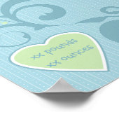 のぶら下がったハートBoy Scrapbookページ ポスター (角)