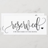 のぶら下がった予約サイン |素朴書道(黒) (正面/裏面)