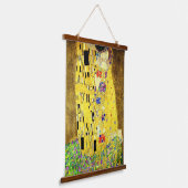のぶら下がった壁のタペストリーとクリムトのキス 吊り下げ型タペストリー (傾斜あり)