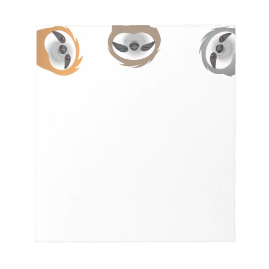 のぶら下がった外のフレンドリー怠け ノートパッド (正面)