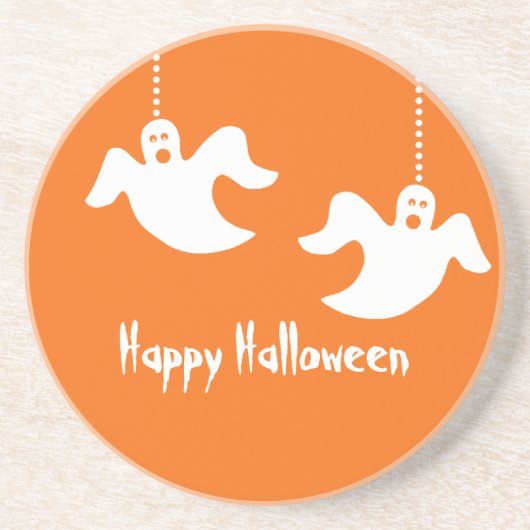 のぶら下がった幽霊たちハロウィーンコースター、オレンジ コースター (正面)