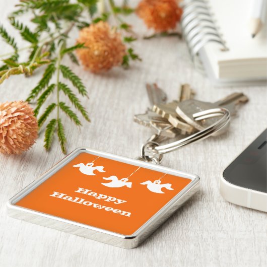 のぶら下がった幽霊たちプレミアムキーチェーン(オレンジ) キーホルダー (側面)