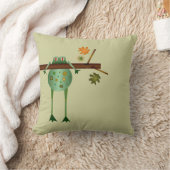 のぶら下がった木のカエルの枕 クッション (ブランケット)