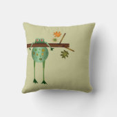 のぶら下がった木のカエルの枕 クッション (裏面)