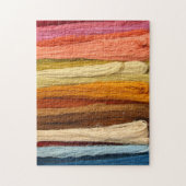 のぶら下がった着色糸の束 ジグソーパズル (縦)