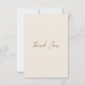 のぶら下がった花模様の葉の暖かいロマンチックなボホ自然 サンキューカード (裏面)