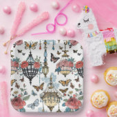 のぶら下がった蝶のシャンデリアフローラ ペーパープレート (パーティー)