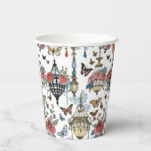 のぶら下がった蝶のシャンデリアフローラ 紙コップ (裏面)