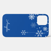 のぶら下がった雪の青い名ユニーク前iPhone 12ケース Case-Mate iPhoneケース (裏面 (横))