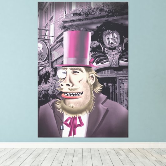 のぶら下がったHydeキャンバス印刷 キャンバスプリント (インサイチュ (ウッドフロア))