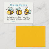 のまわりにおむつラッフルチケット プレイスカード (正面/裏面)