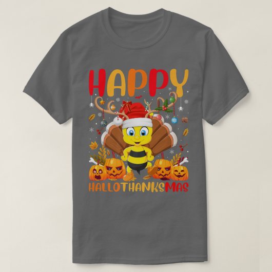 のまわりにおもしろい恋人ハッピーのまわりにこんにちは Tシャツ (デザイン正面)