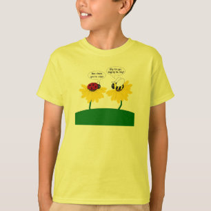 のまわりにおよび子供へてんとう虫のかわいいワイシャツ Tシャツ