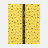 のまわりにおよび蜜蜂の巣パターン フリースブランケット (正面)